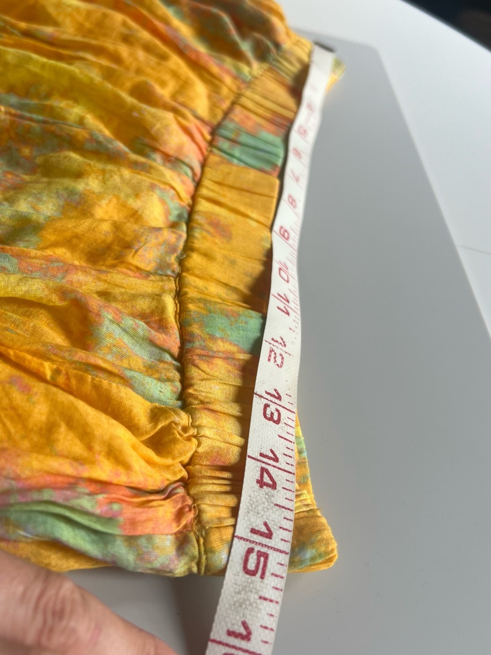 Free People Yellow Cotton Flowy Twirly Skirt Tie Dye- M - Picture 4 of 8